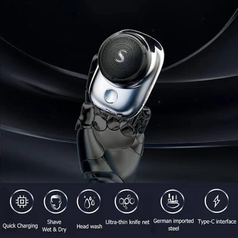 Electric Shaver Six-Blade Stainless Steel Wet or Dry USB Charging