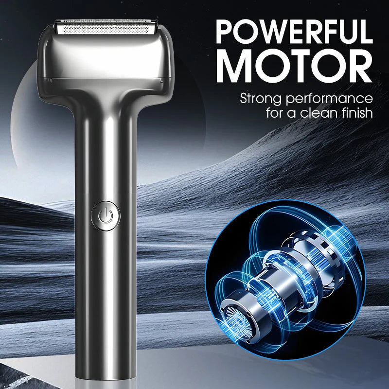 Electric Shaver Three Foil Heads Waterproof Rechargeable