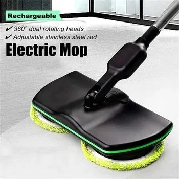 Electric Spin Mop Cordless Rechargeable 180° Rotating Head