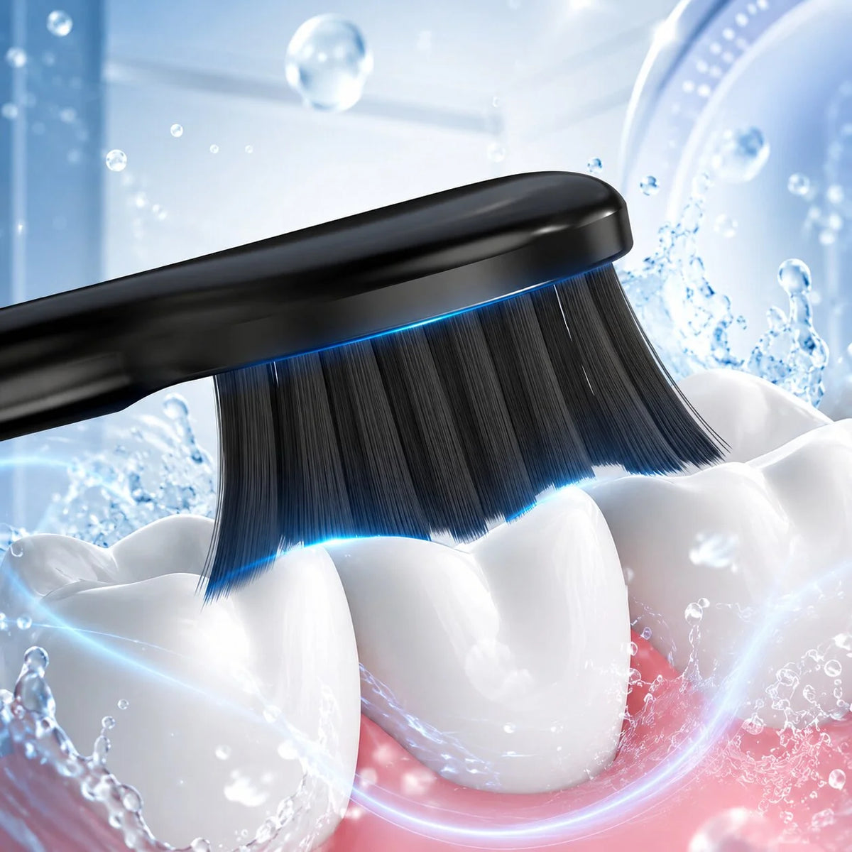 Electric Toothbrush Quiet Sonic USB Rechargeable 8 Replacement Heads