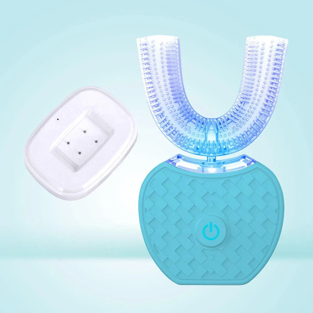 Electric Toothbrush U-Shaped Rechargeable With Blue Light