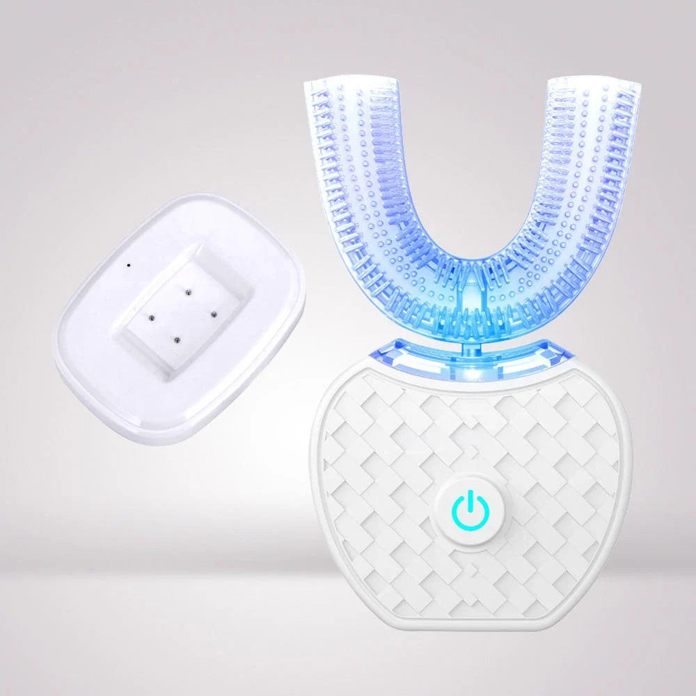 Electric Toothbrush U-Shaped Rechargeable With Blue Light