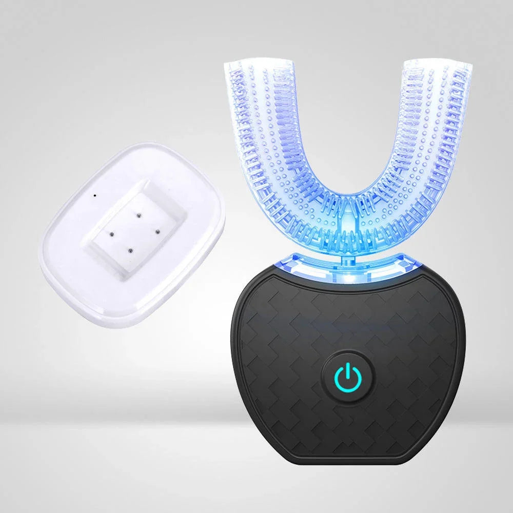 Electric Toothbrush U-Shaped Rechargeable With Blue Light