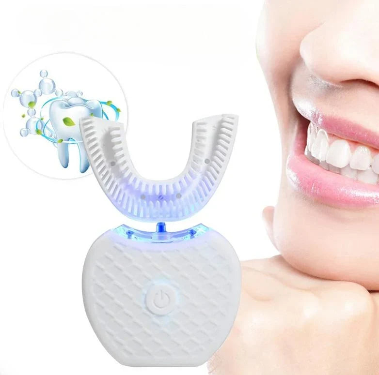 Electric Toothbrush U-Shaped Rechargeable With Blue Light