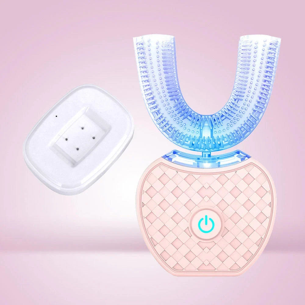 Electric Toothbrush U-Shaped Rechargeable With Blue Light