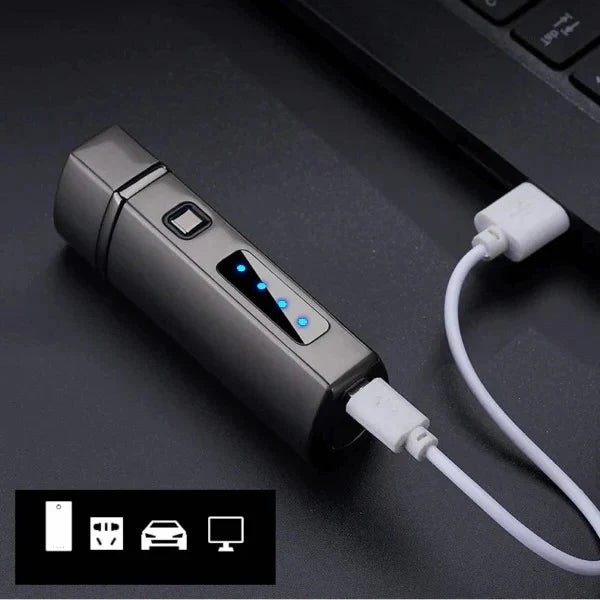 Electric Torch Lighter Wind Resistant USB Rechargeable Compact