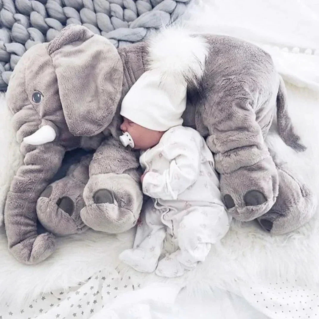 Elephant Plush Pillow Ultra-Soft Washable Nursery Accent