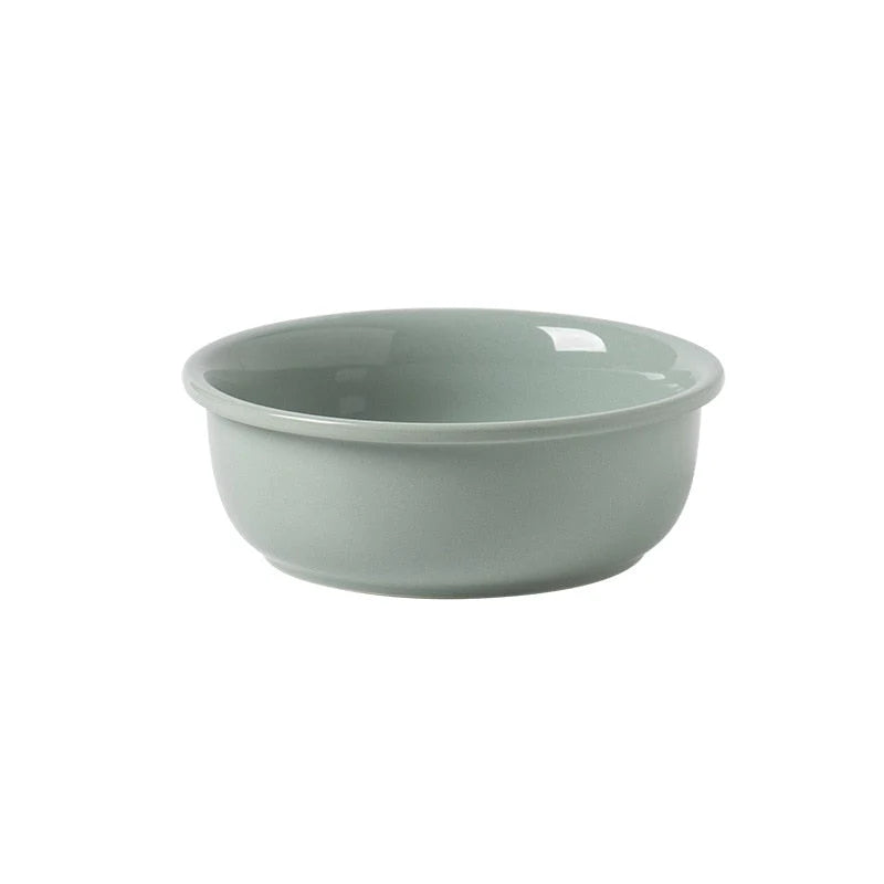 Elevated Cat Bowl Adjustable Height Ceramic Oak Wood Stand