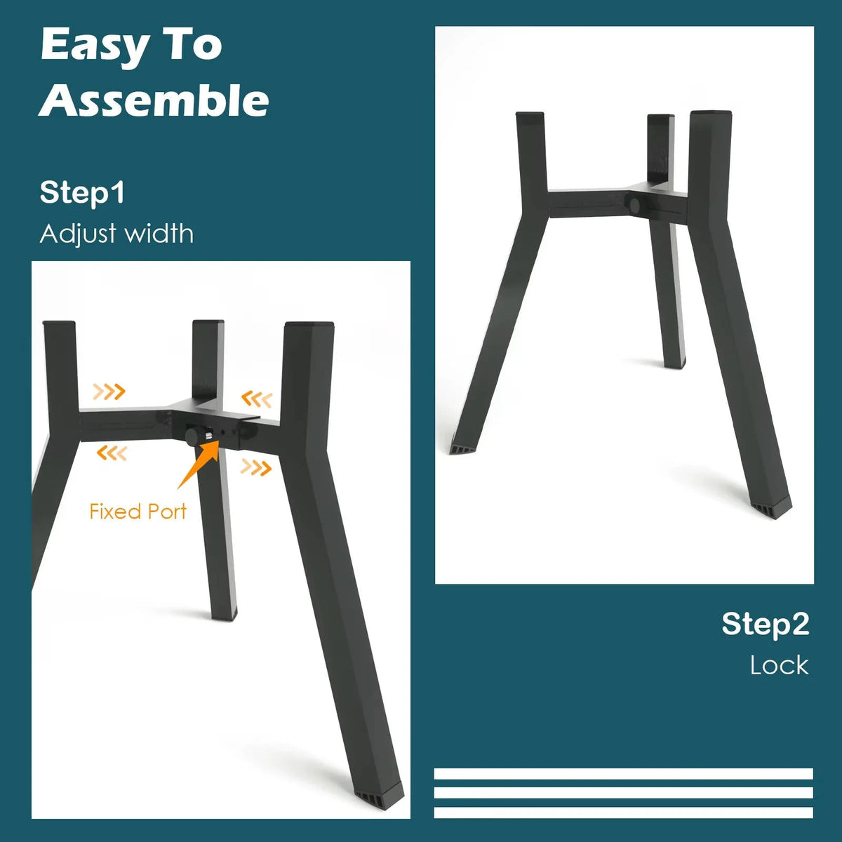 Elevated Dog Bowl Stand Adjustable Foldable Metal Frame 13.7 Inch Height