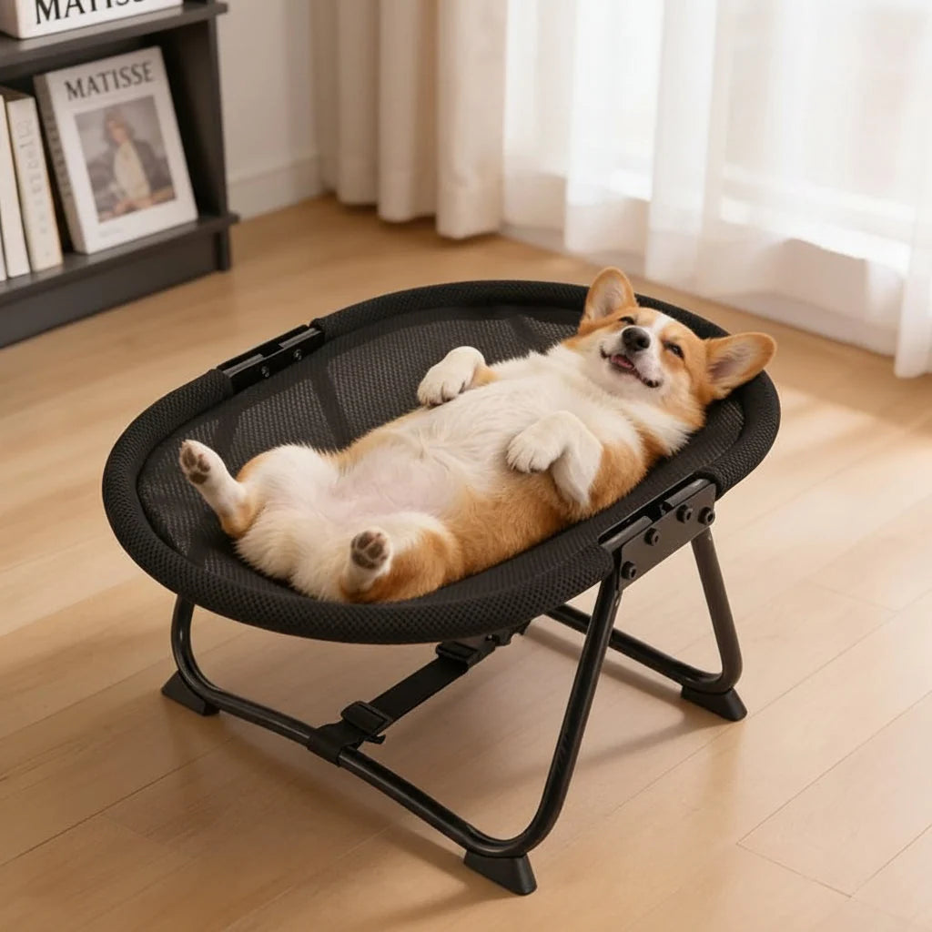 Elevated Pet Bed Breathable Mesh Foldable Frame