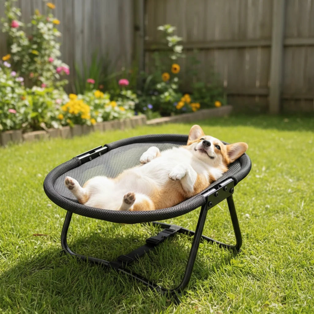 Elevated Pet Bed Breathable Mesh Foldable Frame