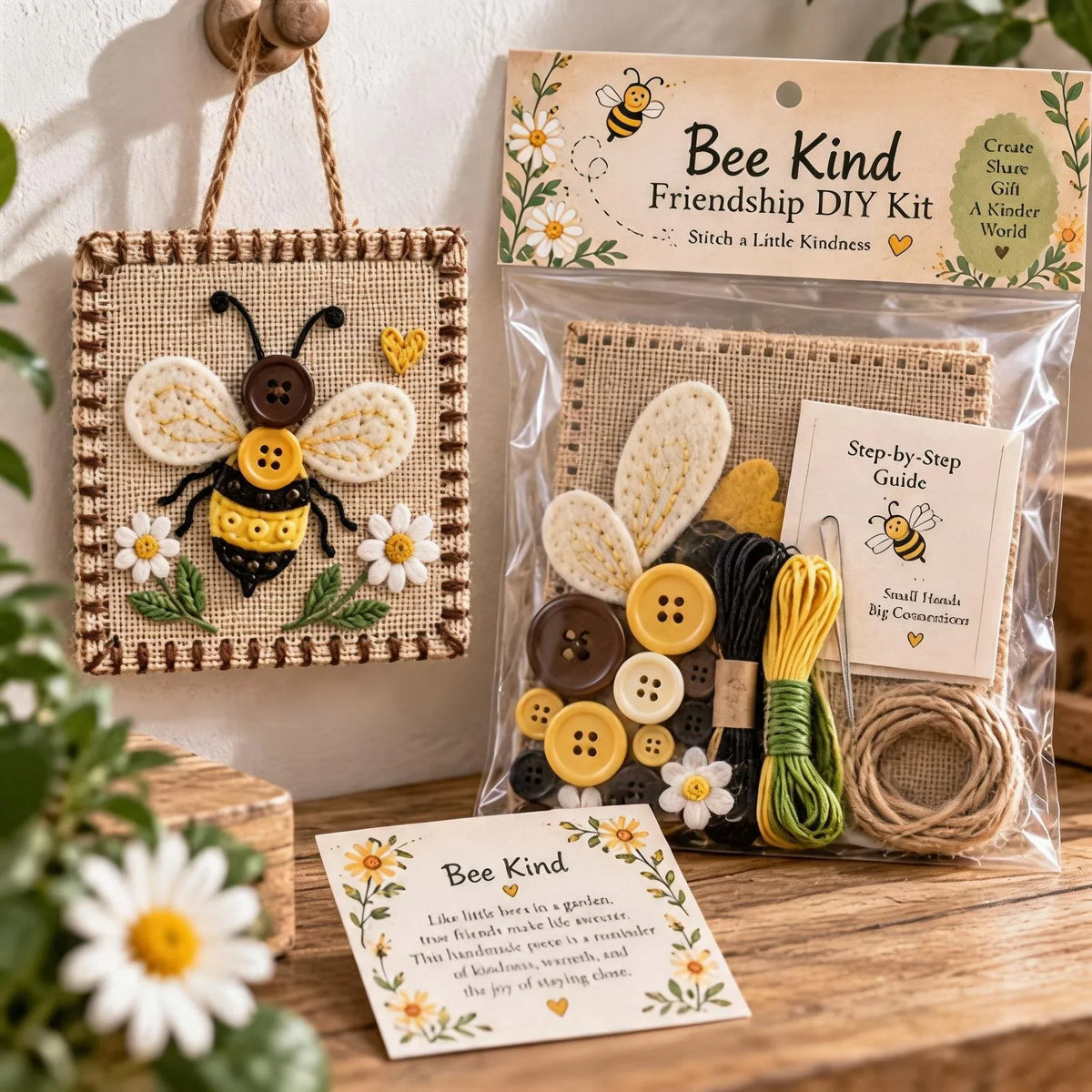 Embroidery Craft Kit Felt Wall Hanging All Supplies Included
