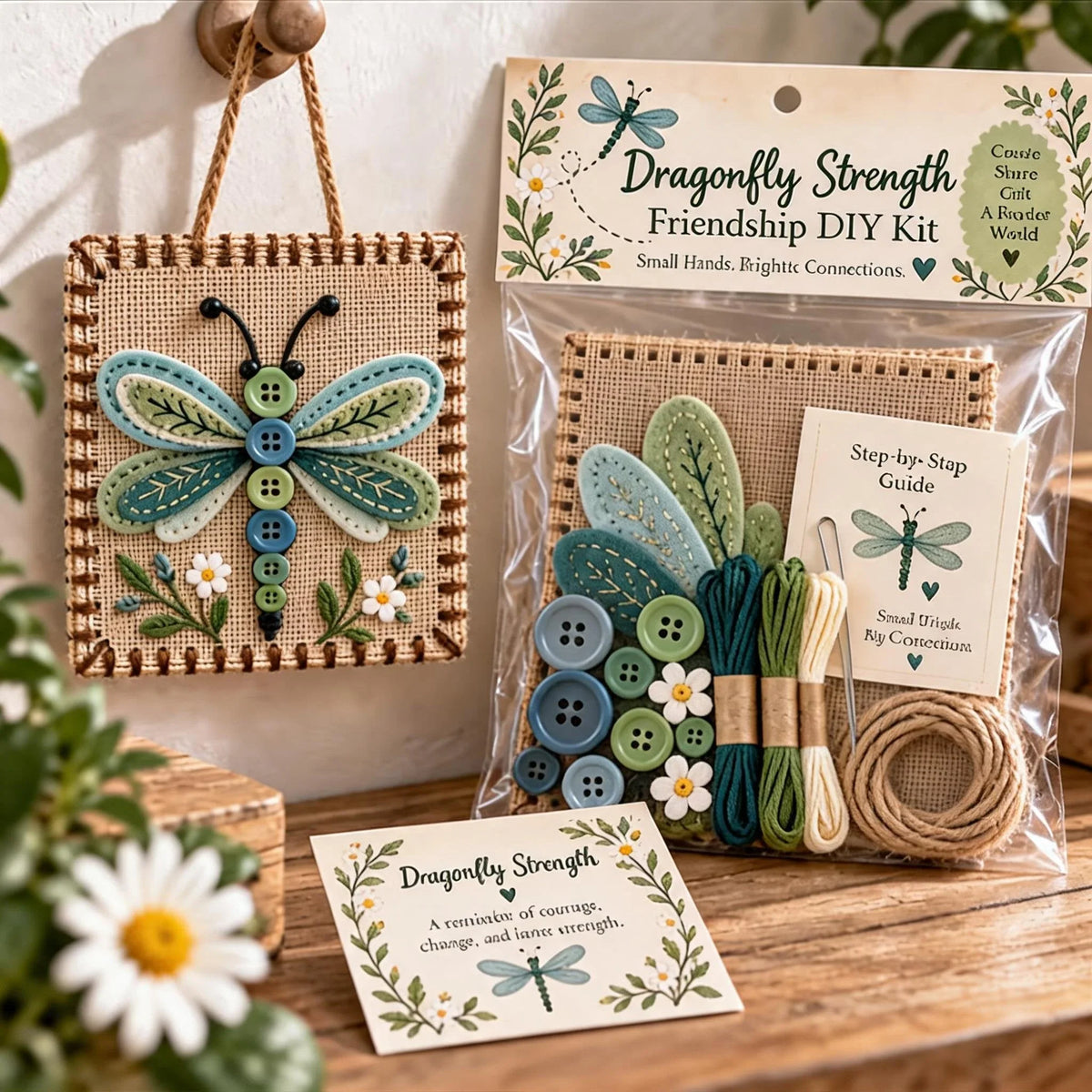 Embroidery Craft Kit Felt Wall Hanging All Supplies Included