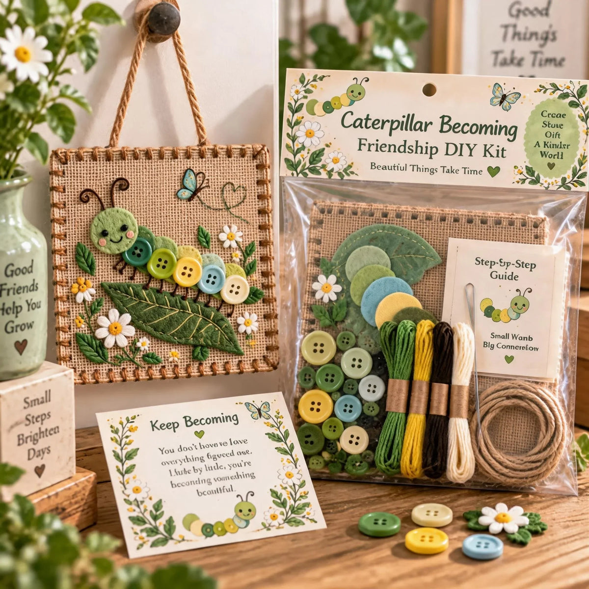 Embroidery Craft Kit Felt Wall Hanging All Supplies Included