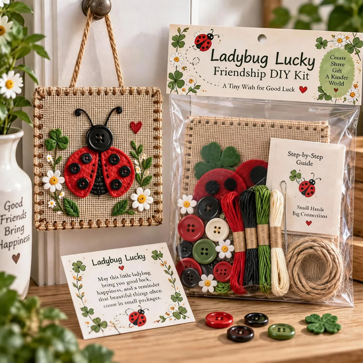 Embroidery Craft Kit Felt Wall Hanging All Supplies Included