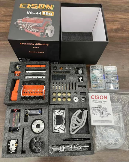 Engine Model Kit Working Gasoline-Powered V8 With CDI Ignition
