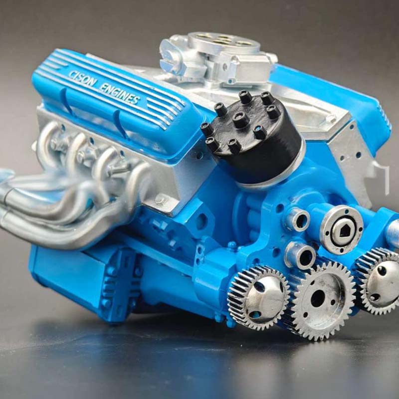 Engine Model Kit Working Gasoline-Powered V8 With CDI Ignition