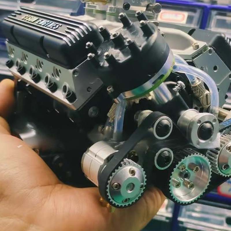 Engine Model Kit Working Gasoline-Powered V8 With CDI Ignition