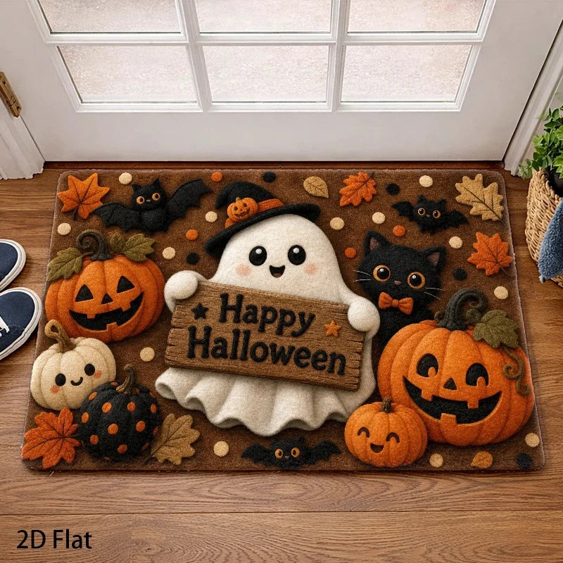 Entry Mat Gingerbread House Print Non-Slip Weather-Resistant