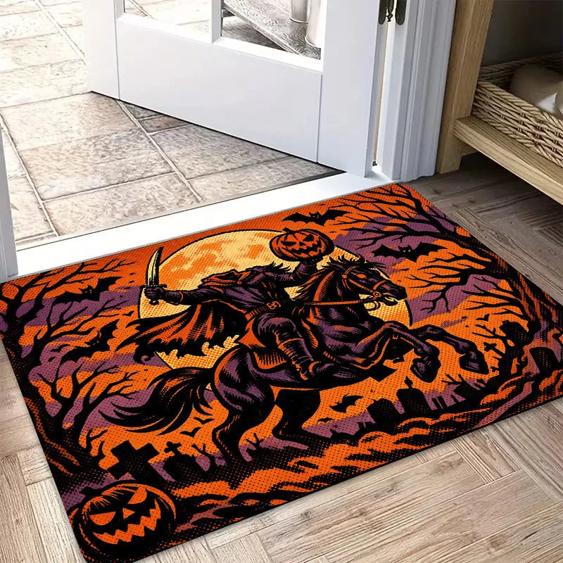 Entry Mat Gingerbread House Print Non-Slip Weather-Resistant