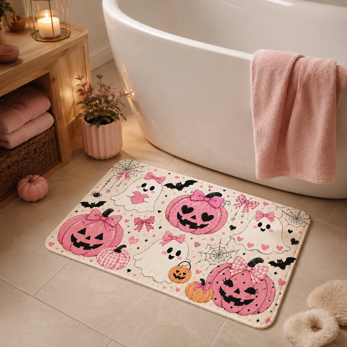 Entry Mat Gingerbread House Print Non-Slip Weather-Resistant