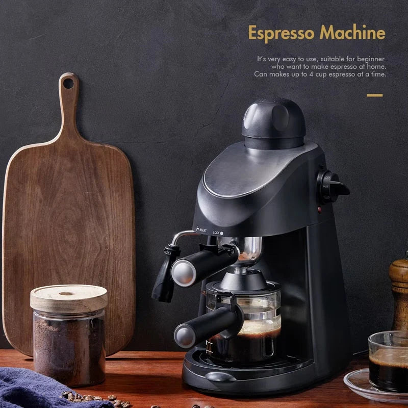 Espresso Machine Steam Wand Milk Frother 4-Cup Capacity