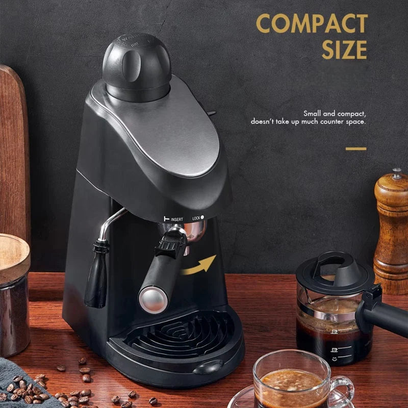 Espresso Machine Steam Wand Milk Frother 4-Cup Capacity