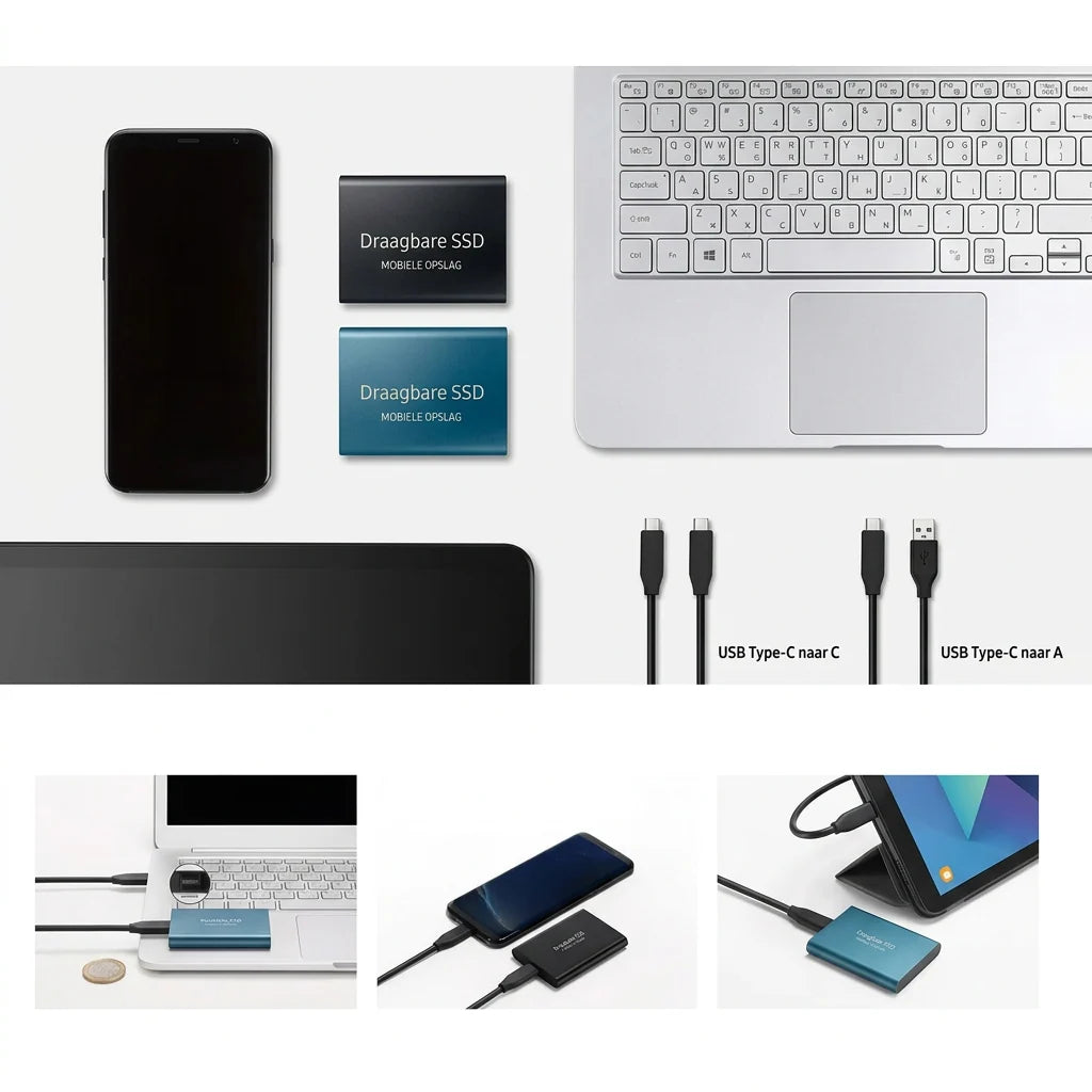 External SSD 1050 MB/s USB-C Shock-Resistant 2 TB