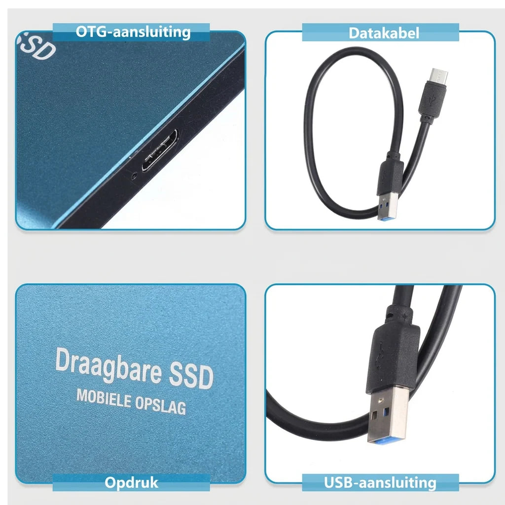 External SSD 1050 MB/s USB-C Shock-Resistant 2 TB