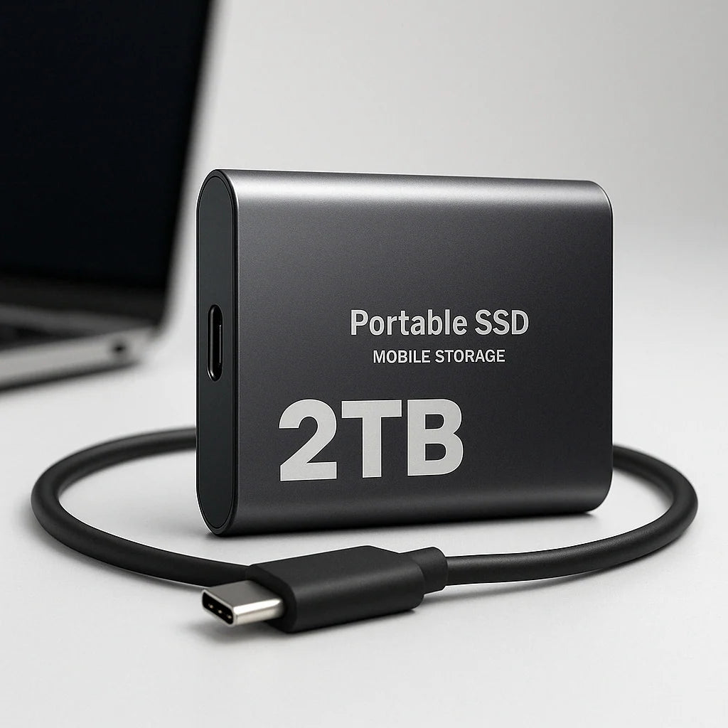 External SSD 2 TB USB-C Fast Transfer Shock-Resistant Design