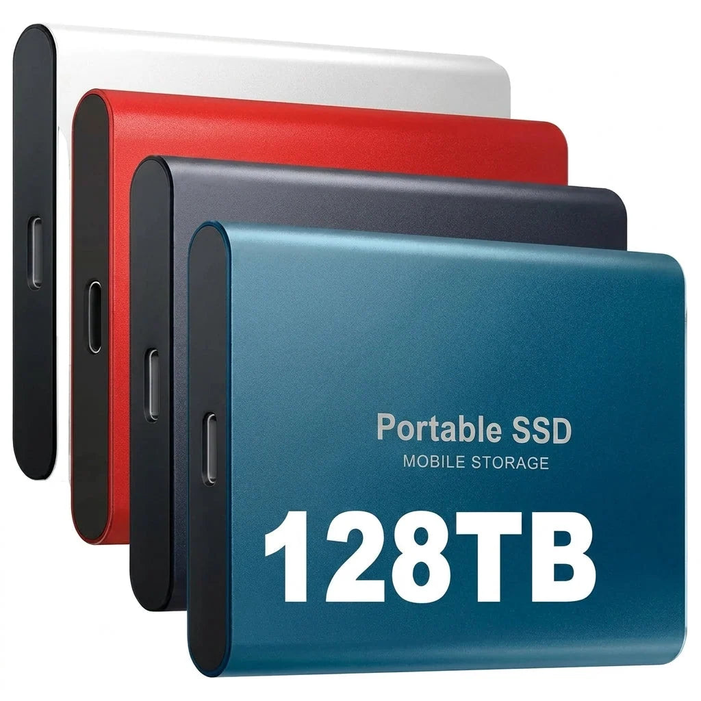 External SSD Drive 128TB USB-C Shock-Resistant