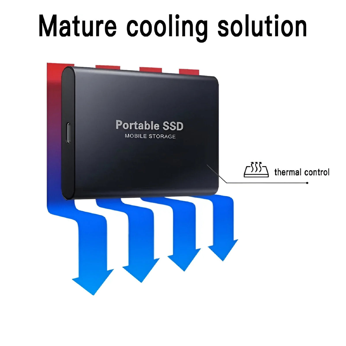 External SSD Portable Solid-State Storage Universal Port Connection