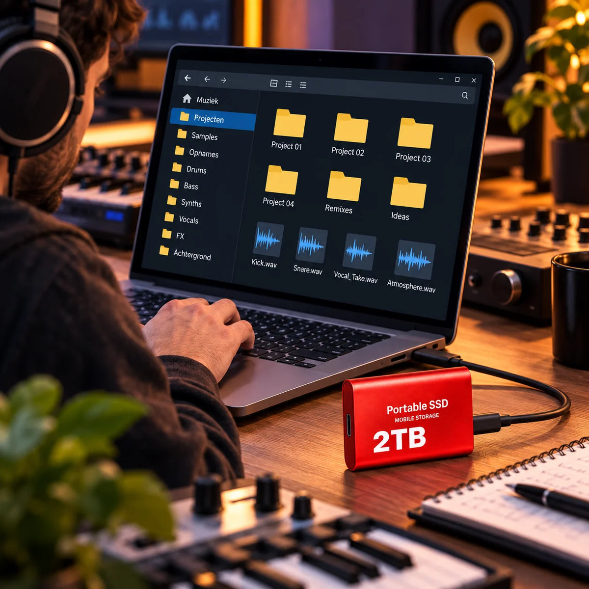External SSD Portable USB-C 2TB Up to 1050 MB/s