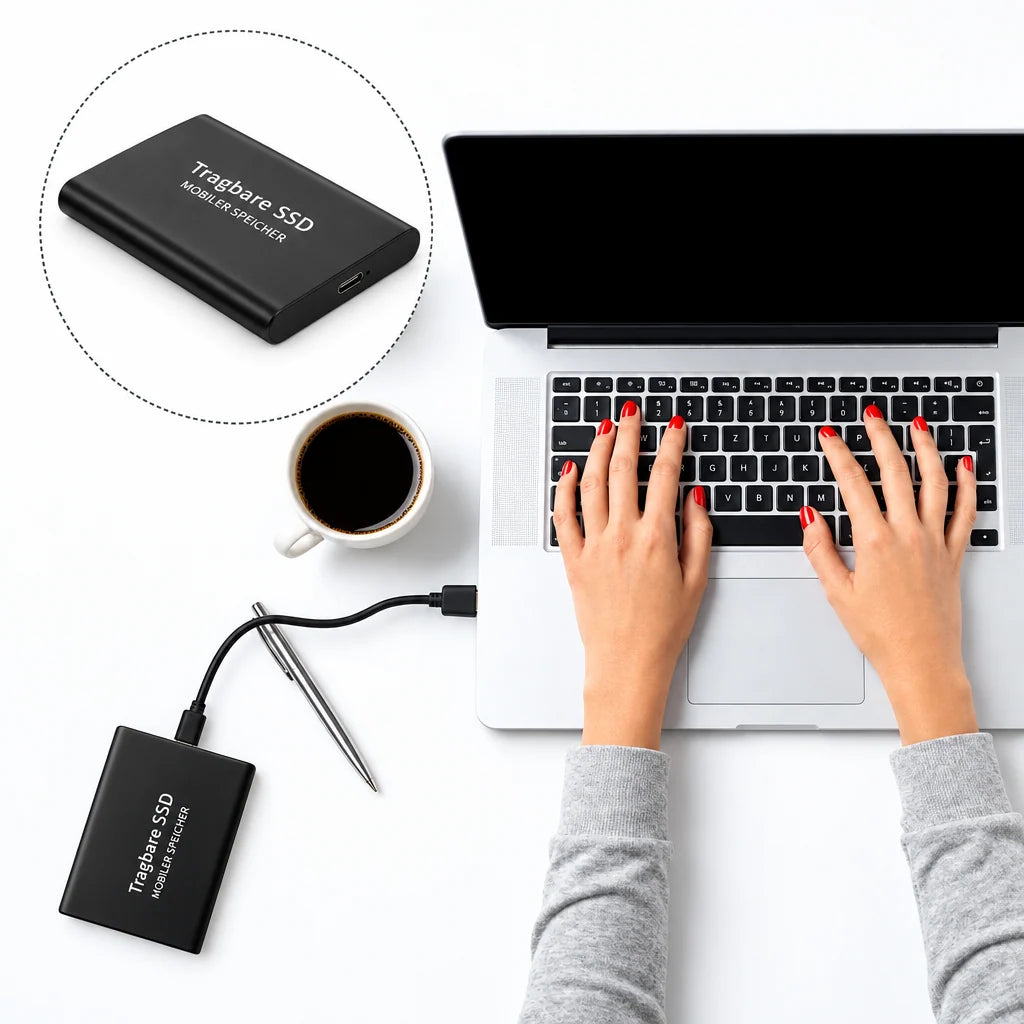 External SSD Rugged Shock-Resistant Fast USB-C
