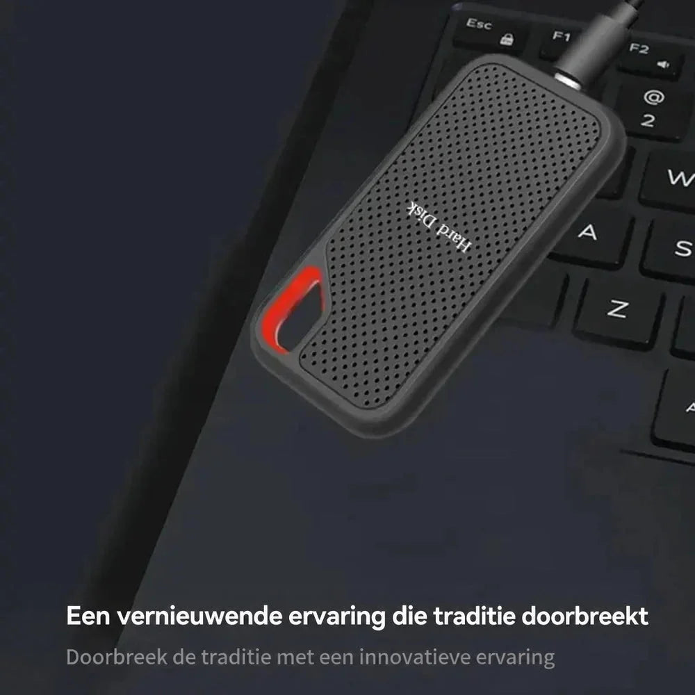 External SSD USB-C Shock-Resistant Compact Design