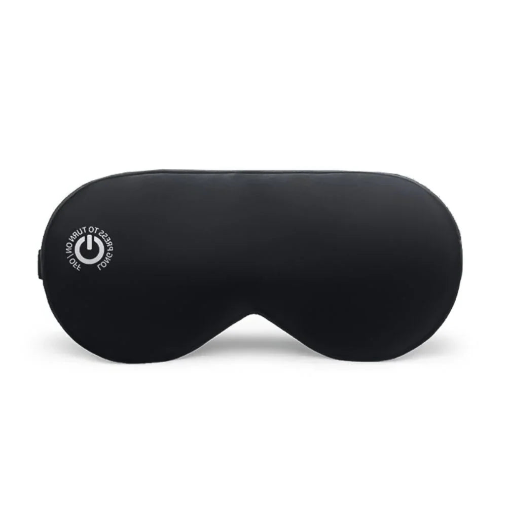 Eye Mask Heated Rechargeable Gentle Vibration Removable Silk Cover