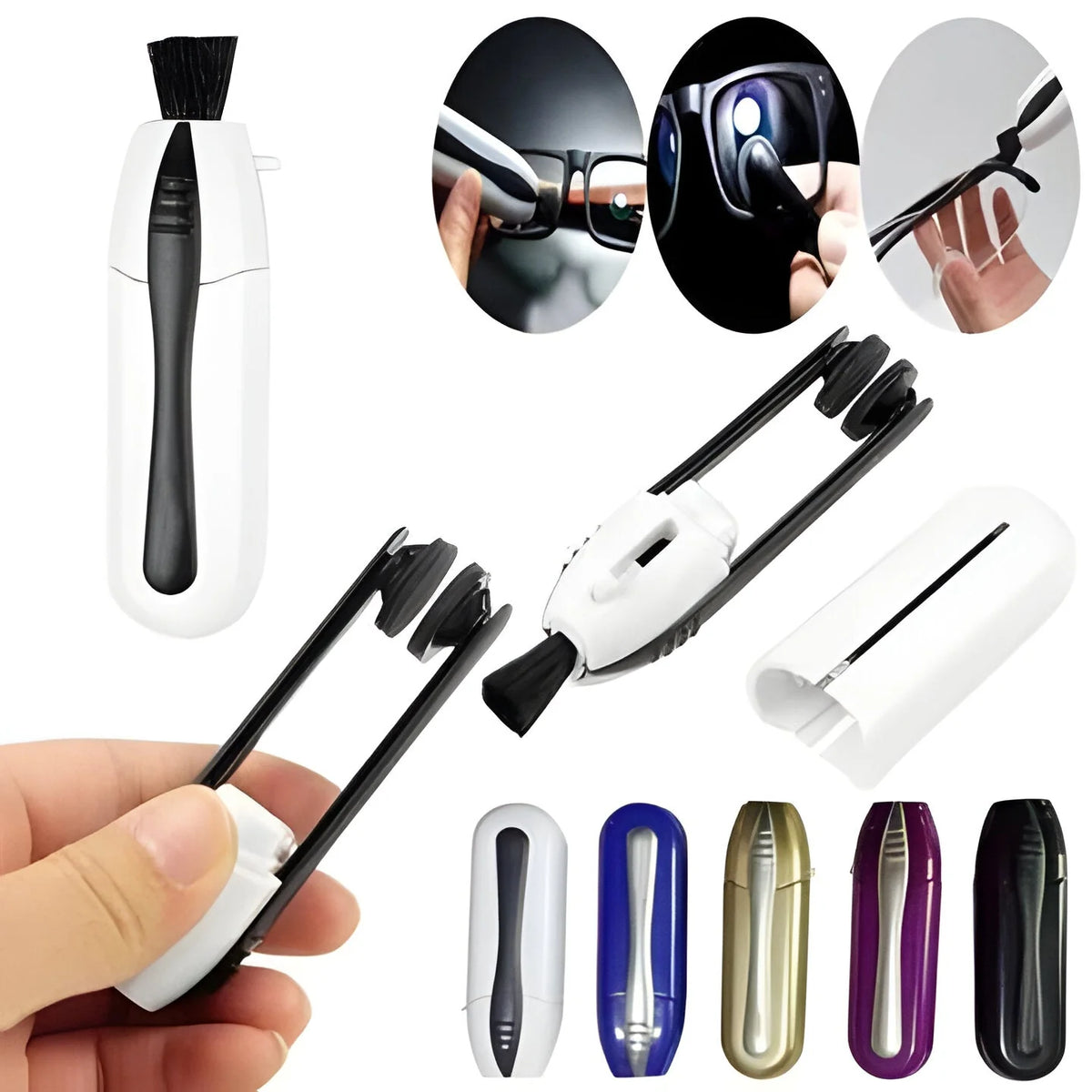 Eyeglass Cleaner Dry Carbon Pads & Brush