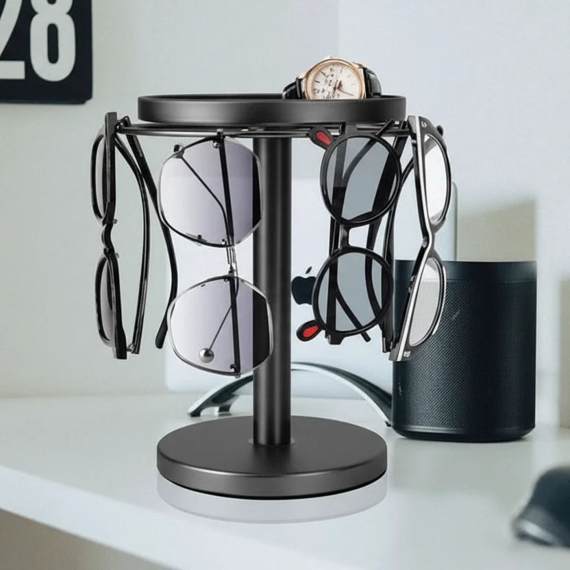 Eyeglass Stand 360° Rotating Metal Construction