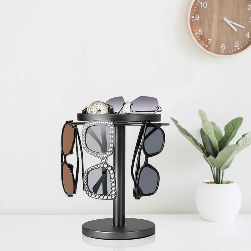 Eyeglass Stand 360° Rotating Metal Construction