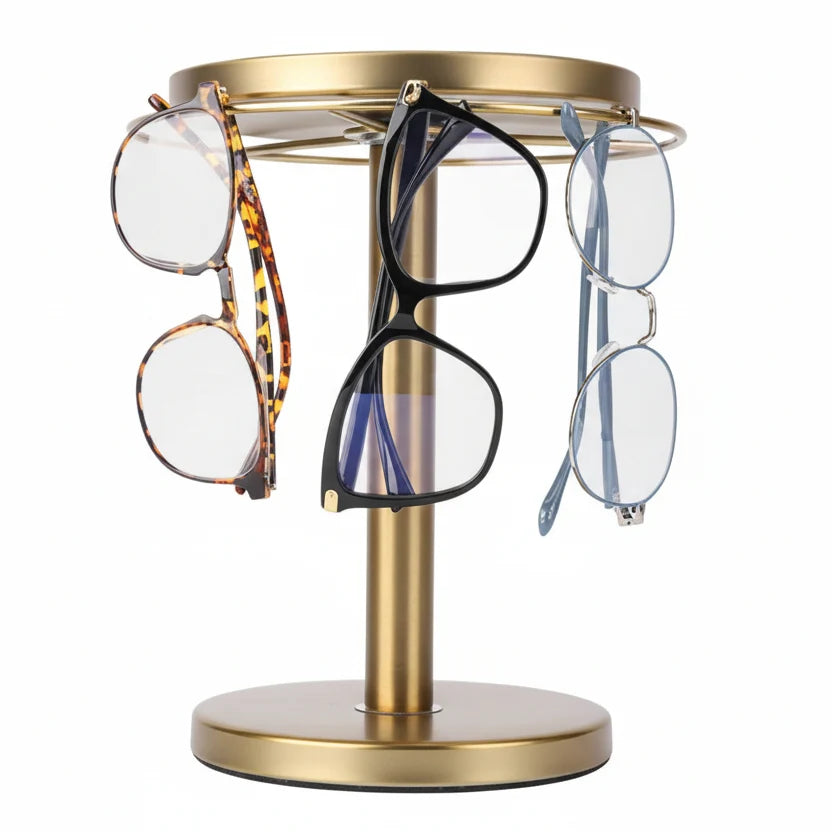 Eyeglass Stand 360° Rotating Metal Construction
