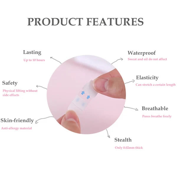 Face Lifting Tape Clear Breathable 40 Pieces