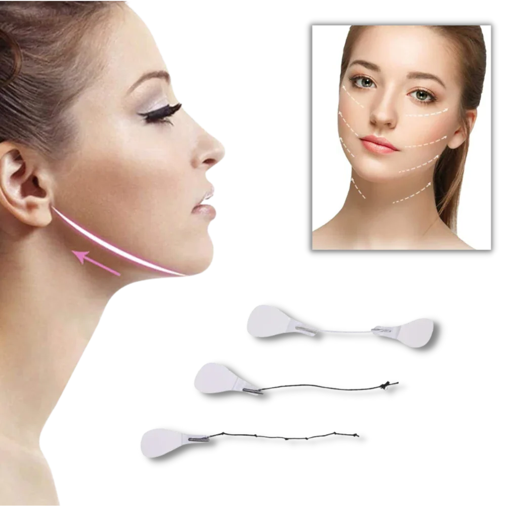 Facial Lift Tape Clear Reusable 40-Piece Set