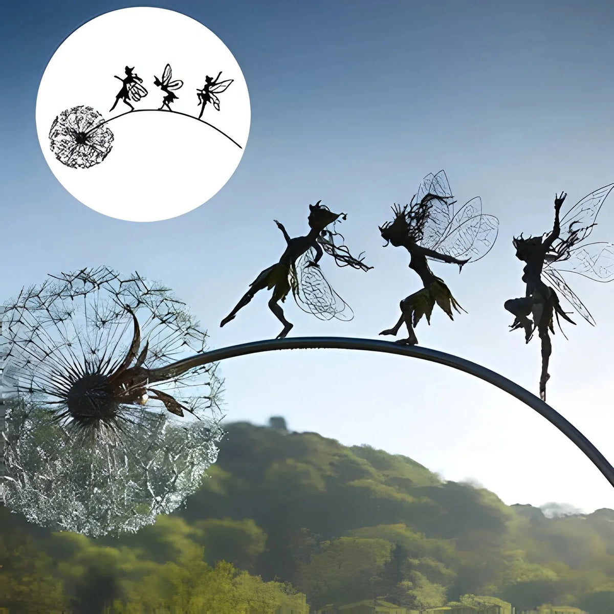 Fairy Garden Sculpture Cutout Weather-Resistant Indoor & Outdoor Decor