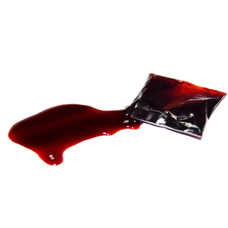 Fake Blood Liquid Dark Red Non-Toxic Easy-Pour Pouch