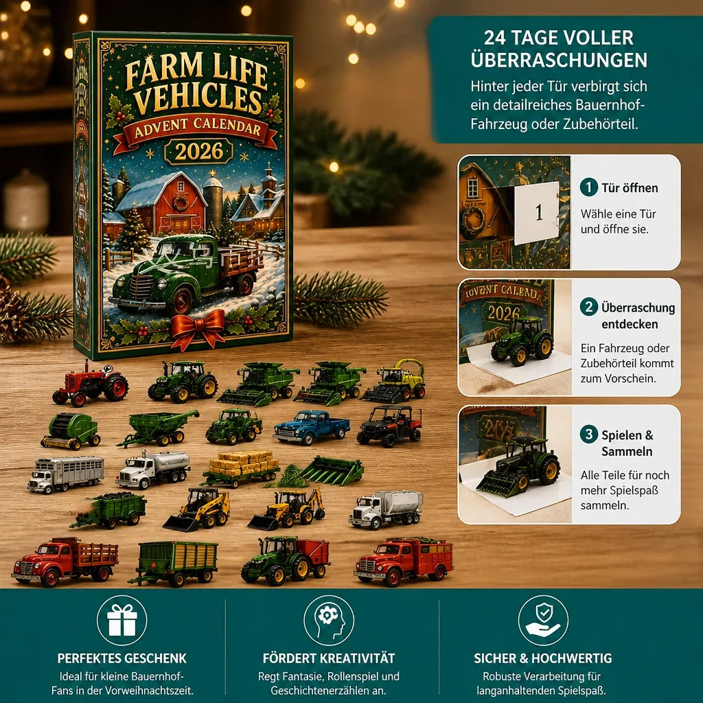 Farm Vehicle Advent Calendar 24 Agricultural Models Daily Surprises
