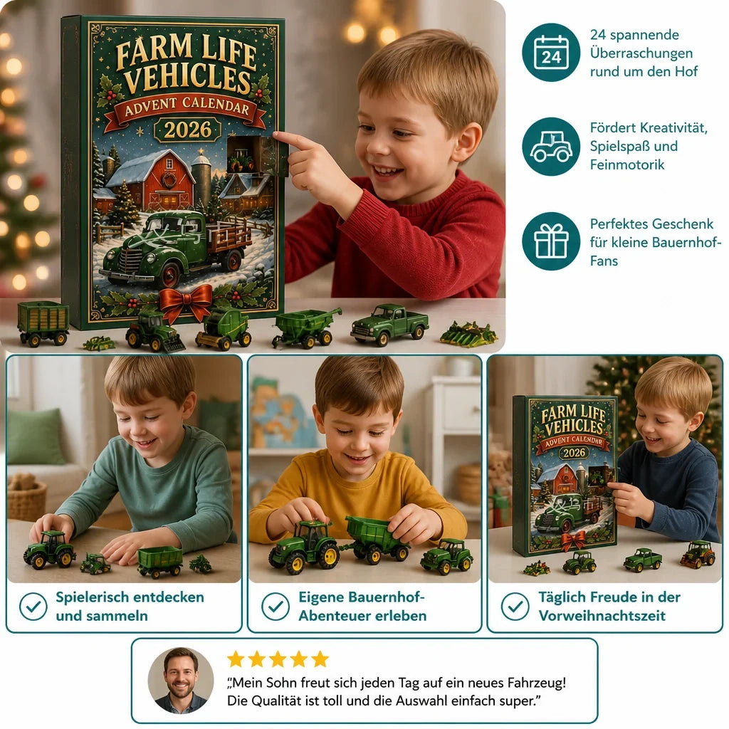 Farm Vehicle Advent Calendar 24 Agricultural Models Daily Surprises