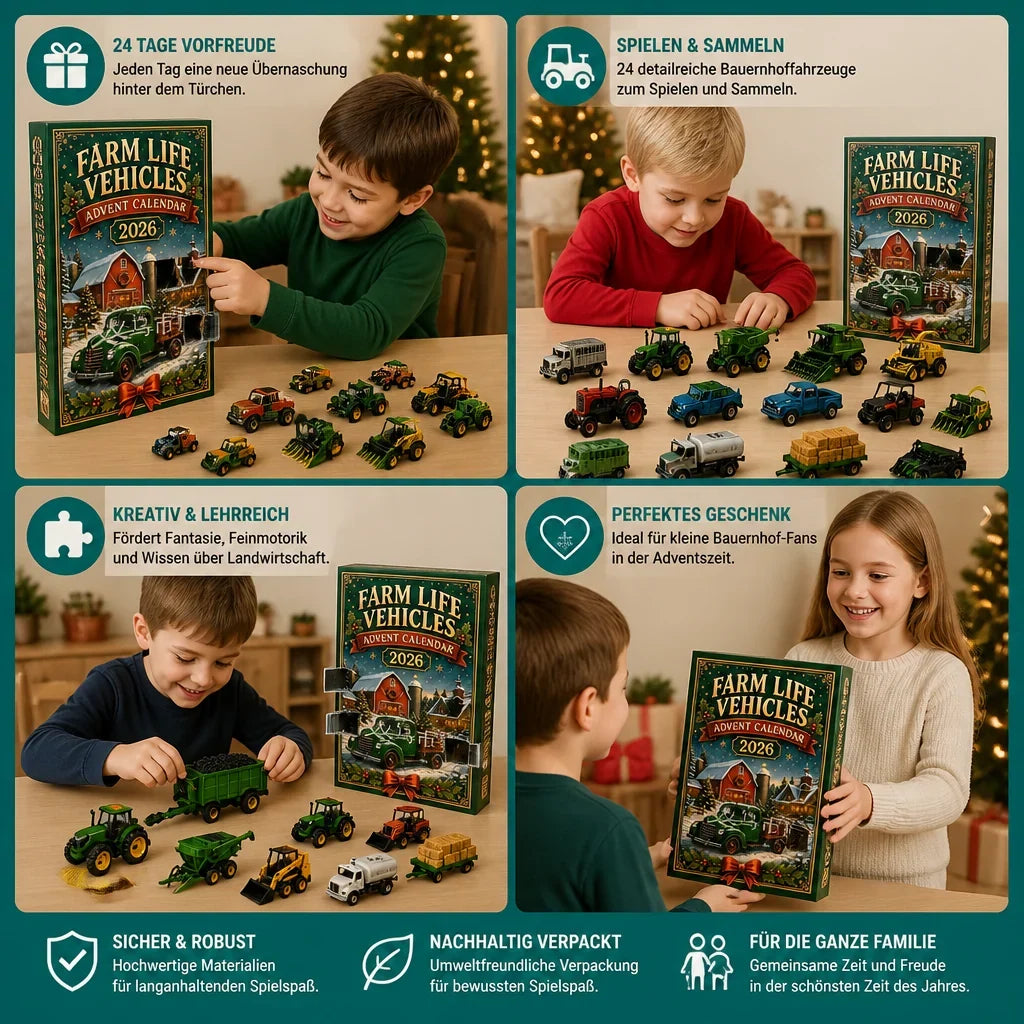 Farm Vehicle Advent Calendar 24 Agricultural Models Daily Surprises