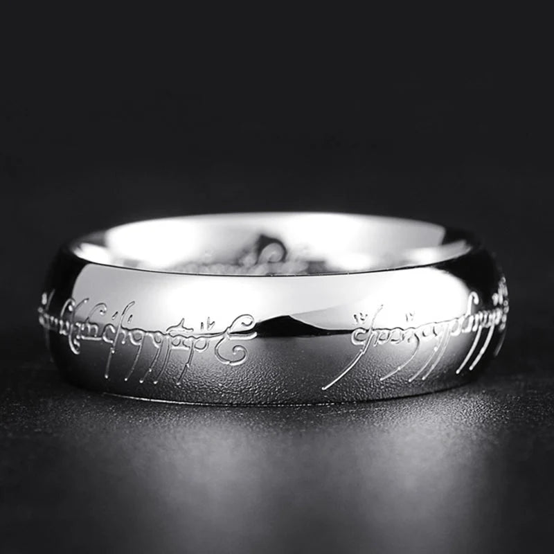 Fashion Ring Engraved Runes Glow in the Dark Nickel-Free Hypoallergenic Finish