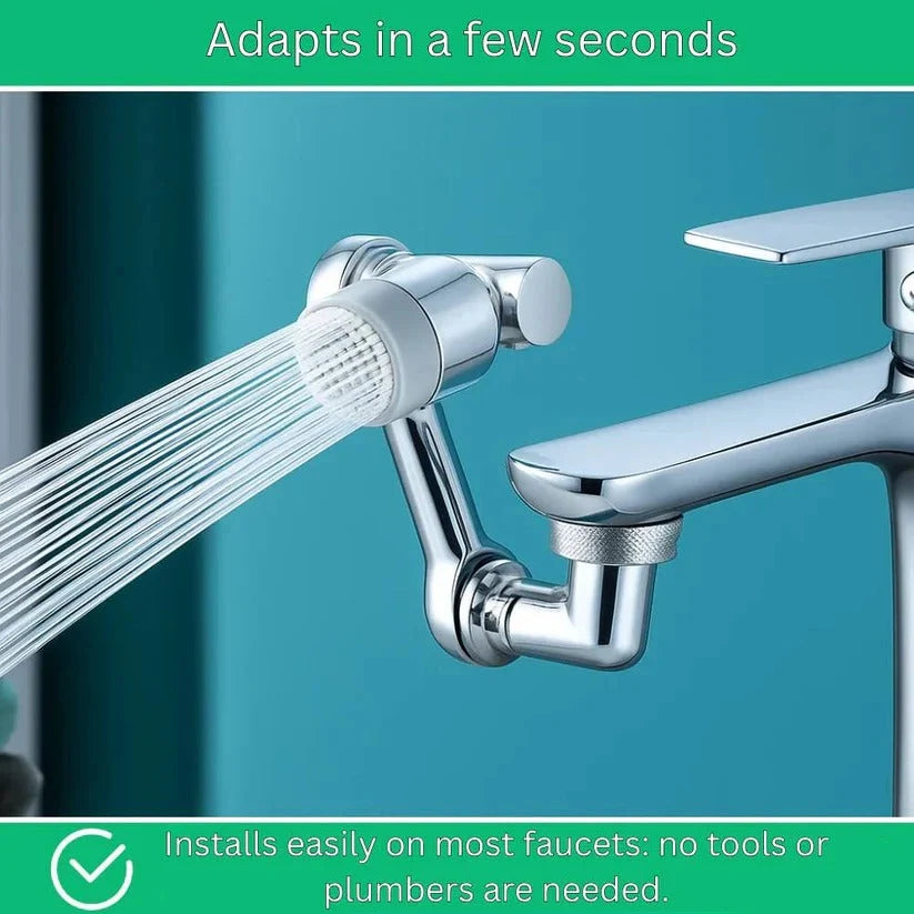 Faucet Aerator Extension 1440 Degree Swivel & Dual Spray