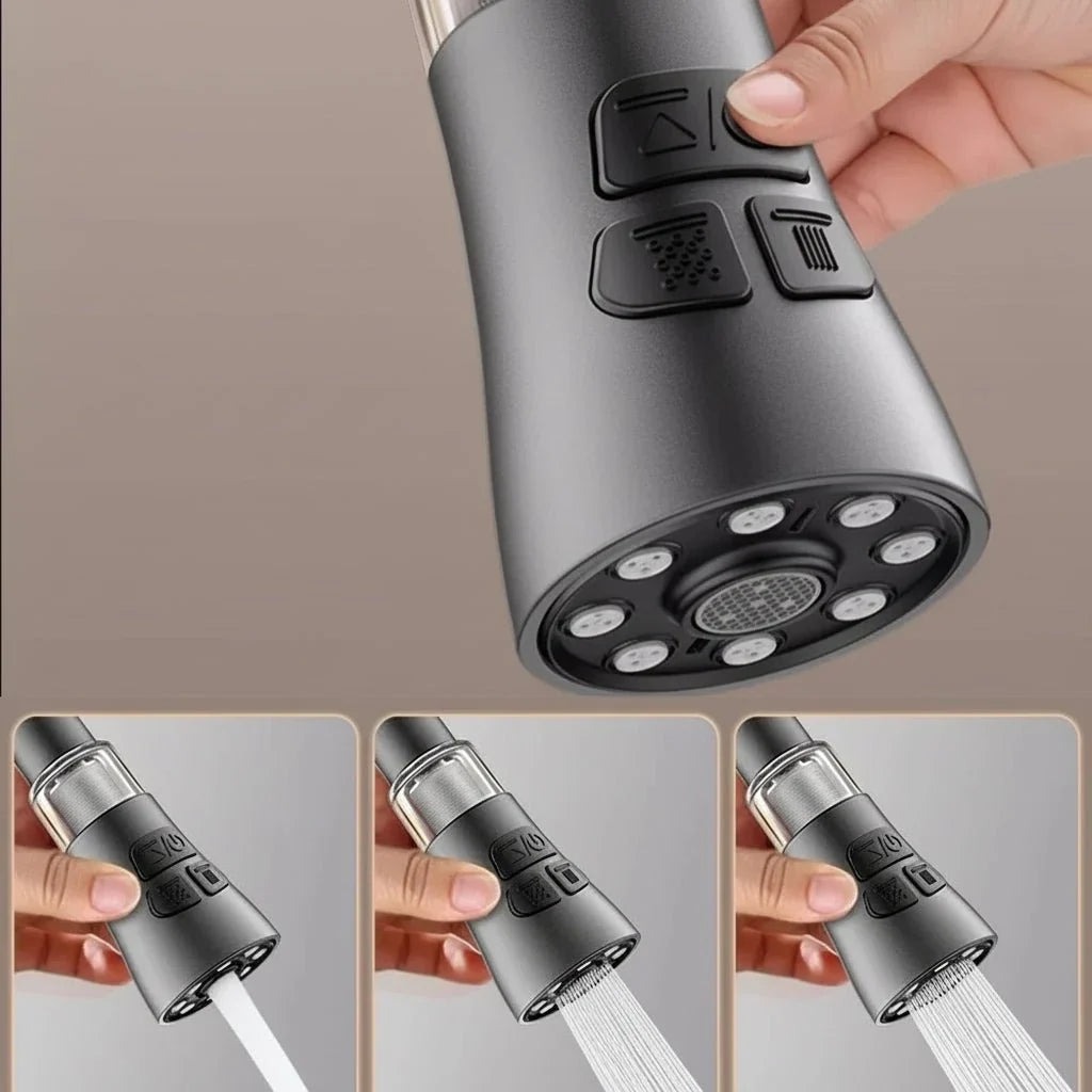 Faucet Extender 720° Rotating Spout Three Spray Modes